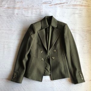 Green tweed blazer